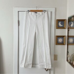 Vintage Bebe Trousers Crisp White Dress Pants Size 6 Classic Preppy Work Office